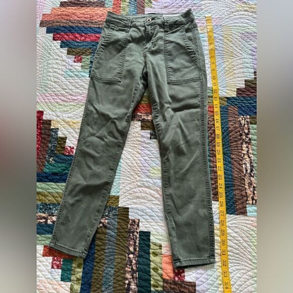 Pistola Utility High Waisted Ankle Pants Army Green Size 26 - Picture 1 of 6
